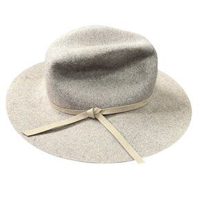 NWT TART California Wool Fedora Hat — Grey Wide Brim Felt — One Size